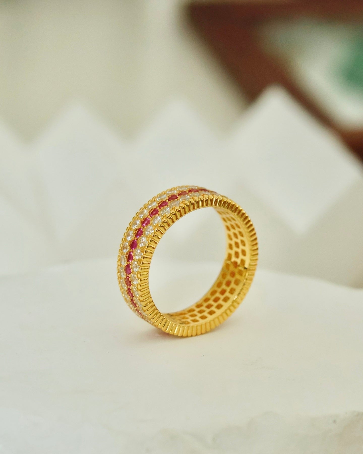 Scarlet Trinity Ring