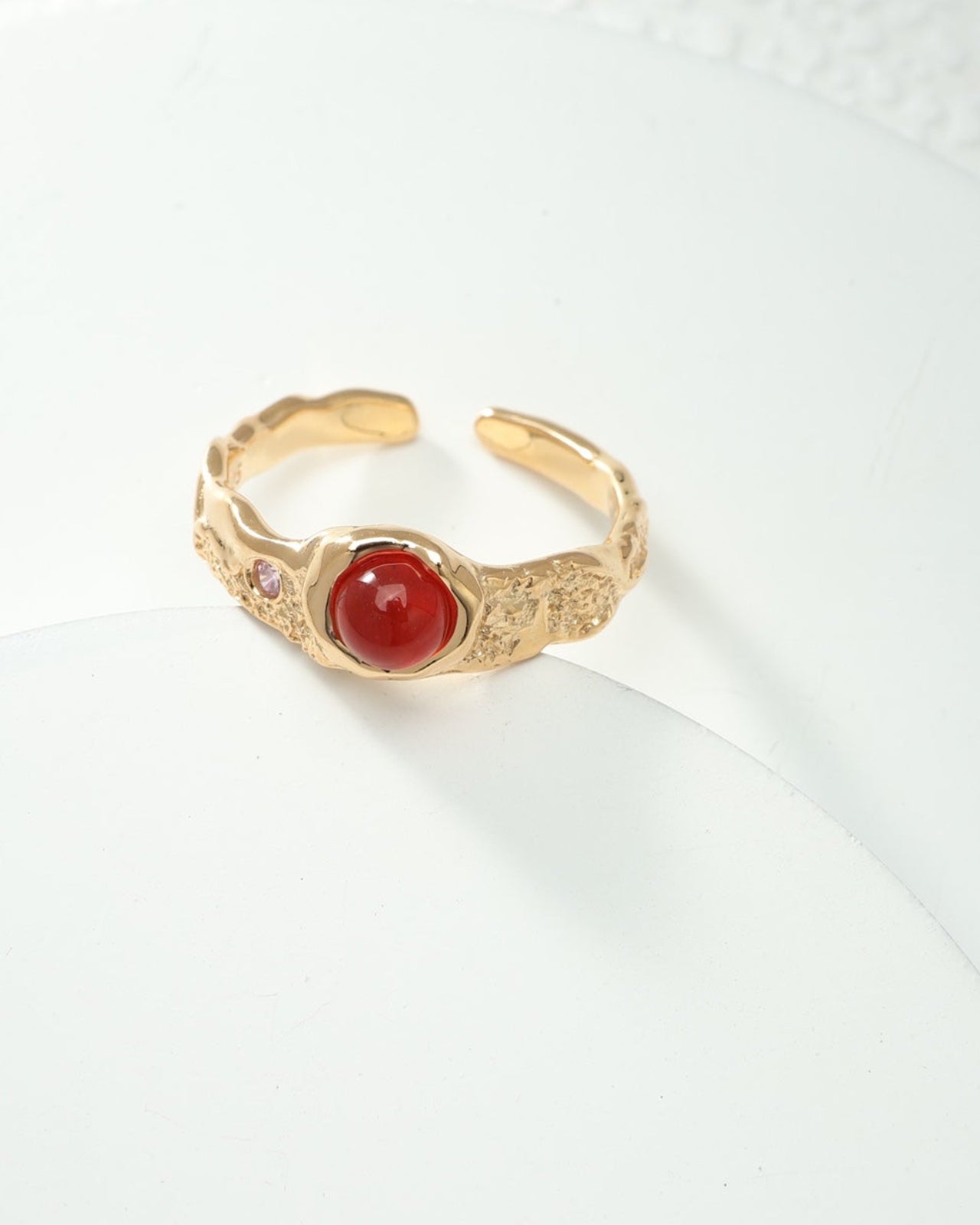 Crimson Agate Ring