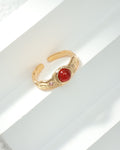 Crimson Agate Ring