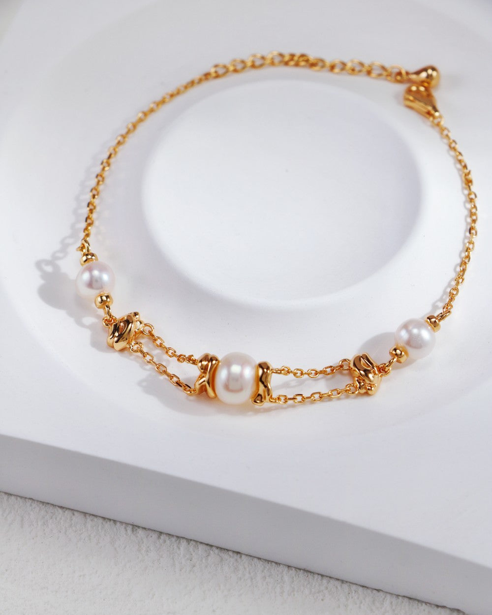 Vintage Gold Pearl Bracelet