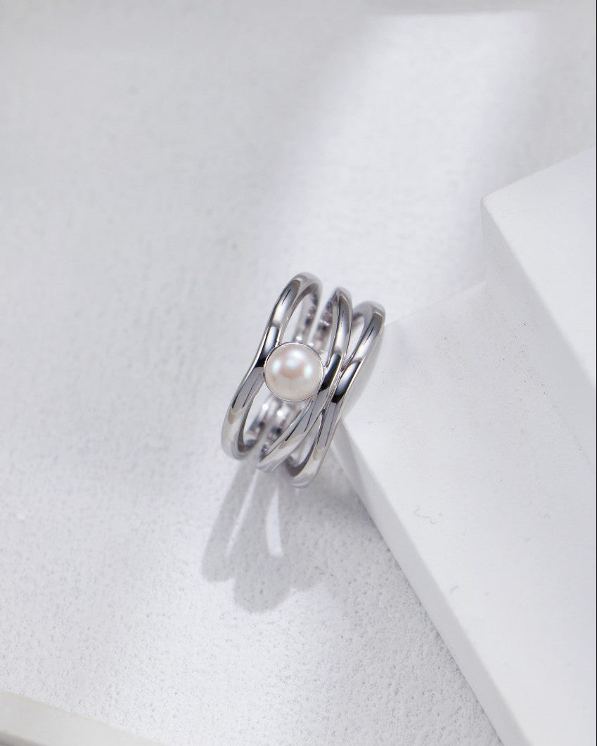 Entwined Pearl Ring