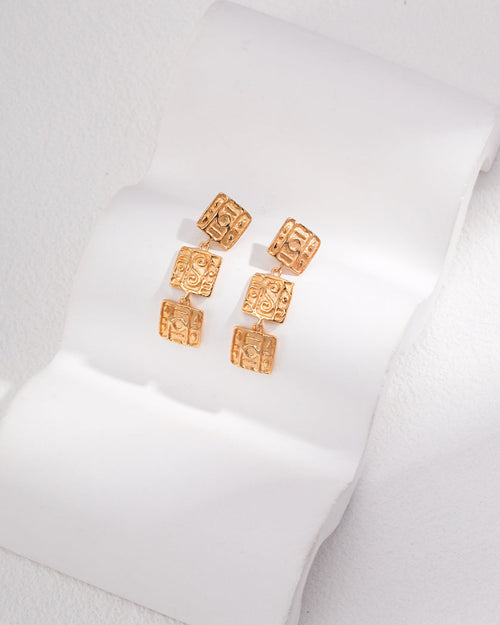Cleo Embossed Earrings