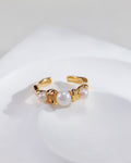 Minimalist Trio Pearl Ring