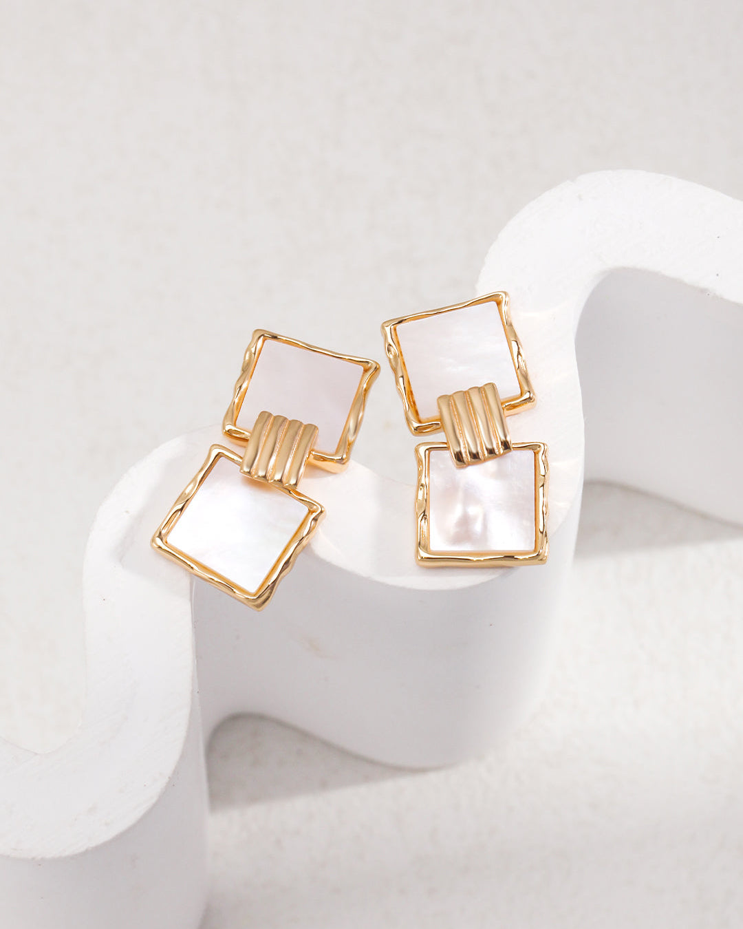 Vintage Shell Drop Earrings