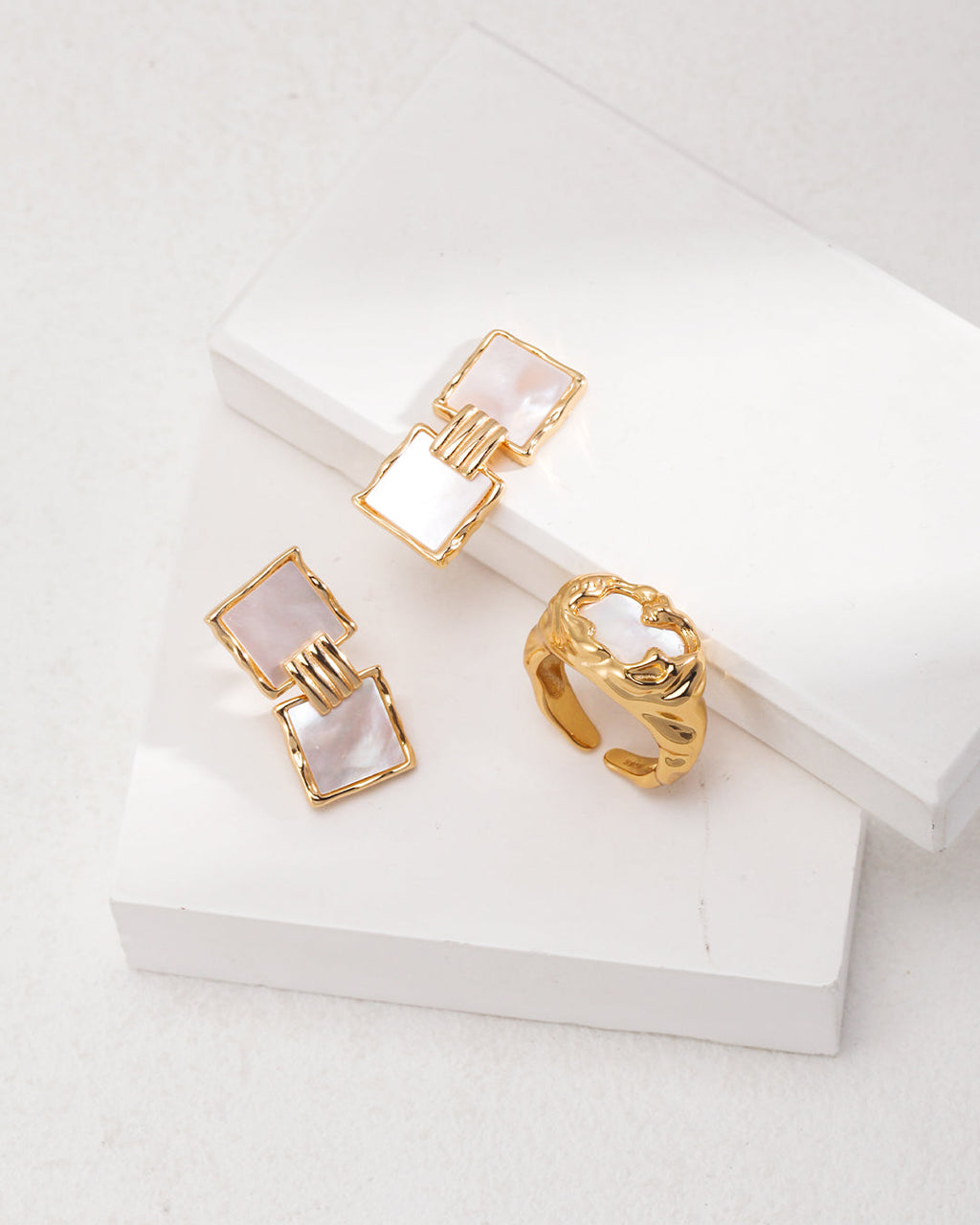 Vintage Shell Drop Earrings