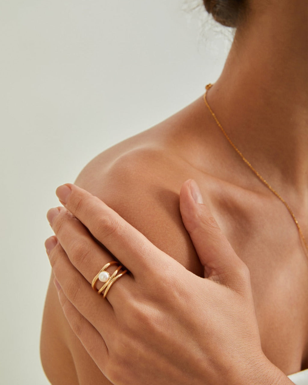 Entwined Pearl Ring